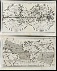 Dampier - 3 Maps of the World and Pacific, Atlantic, and Indian Ocean Trade Winds