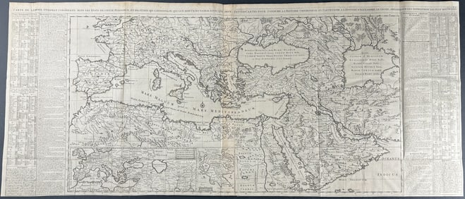 Chatelain - Map of the Meditteranean with Southern Europe and Northern Africa
