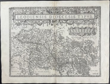 Ortelius, pub. 1613 - Map of Belgium