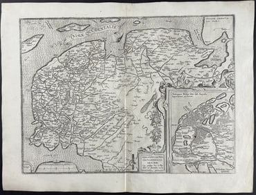 Ortelius, pub. 1613 - Map of Holland or the Netherlands