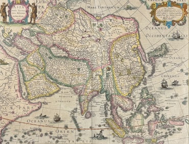 Mercator & Hondius, pub. 1634 - Map of Asia