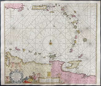 Van Keulen, Rare - Map of the Caribbean