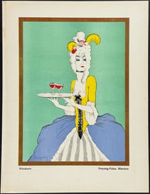 Schnackenberg - Costume Illustration: Preysing-Palais, Munchen / Verso: Orientalisches Fest 1914