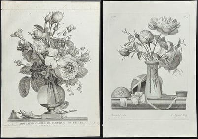 Prevost - Pair of Floral Bouquets (Roses & other Flowers