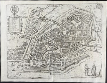 Braun & Hogenberg, pub. 1575 - View of Hamburg, Germany