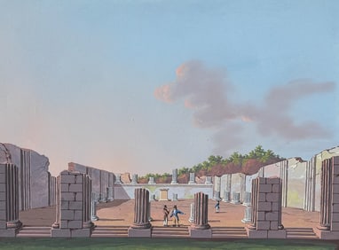 De Vito, Original Painting - Basilica in Pompeii (Basilica a Pompei)