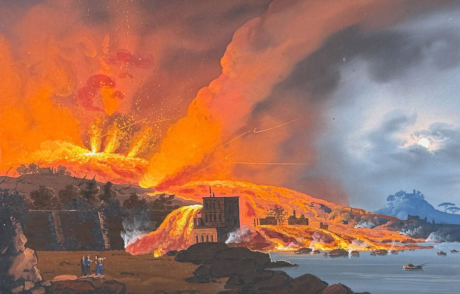 De Vito, Original Painting - Torre del Graco destroyed by the 1794 eruption (Torra del Graco (1 of 2)