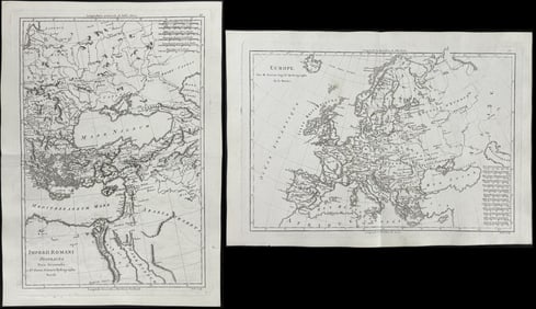 Bonne & Desmarest - Pair of Maps of the Roman Empire & Europe