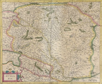 Mercator & Hondius, pub. 1634 - Map of Hungary