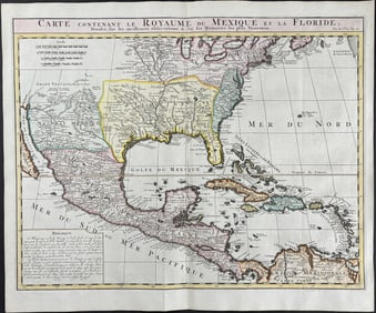 Chatelain - Map of North America with the Great Lakes, Florida & Virginia named, part of Canada or