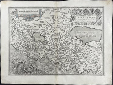 Ortelius, pub. 1613 - Map of the Holy Land