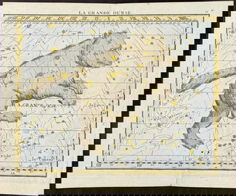 Flamsteed - Constellation or Celestial Chart: Ursa Major or Great Bear
