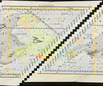 Flamsteed - Constellation or Celestial Chart: Cetus or Baleine