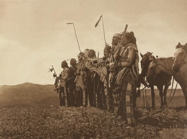 Edward Curtis, Folio - Awaiting the Scouts' Return - Atsina