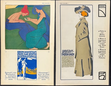 Die Flache - 5 Pages of Art Pochoirs (Artistic Designs, Fashionable Women)