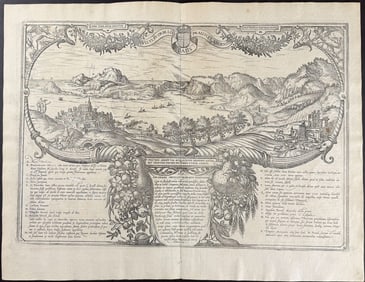 Braun & Hogernberg, pub. 1575 - View of Pozzuoli, Italy