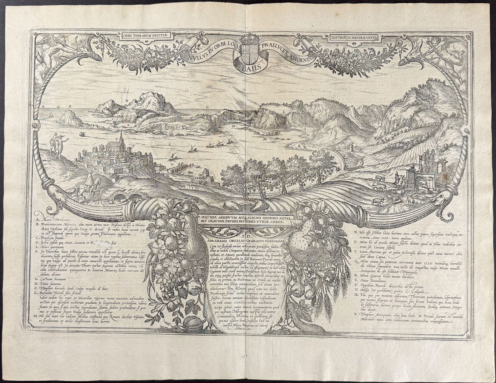 Braun & Hogernberg, pub. 1575 - View of Pozzuoli, Italy