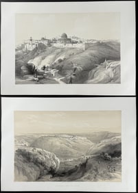 David Roberts - 3 Lithographs of Scenes in Holy Land, Syria, Idumea, Arabia, Egypt, & Nubia