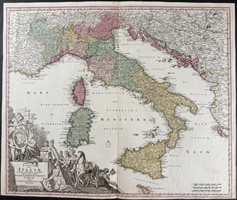 Homann - Map of Italy