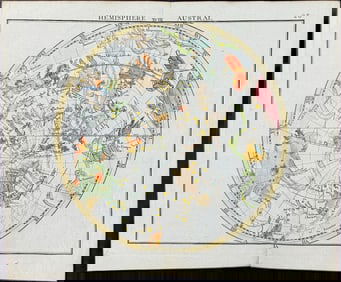 Flamsteed - Constellation or Celestial Chart: Southern Hemisphere Sky. 23