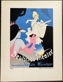 Schnackenberg - Costume Illustration: Deutsches Theater, Munchen / Verso: Schlange