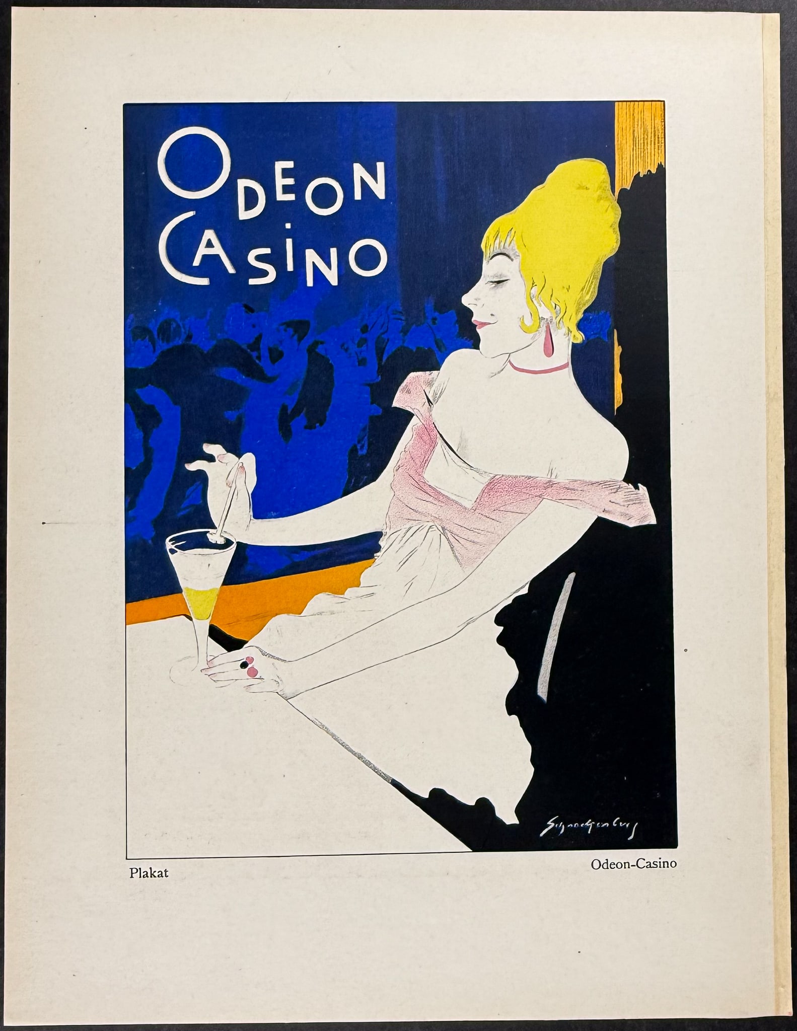 Schnackenberg - Costume Illustration: Odeon-Casino / Verso: Hagen-Pathe (1 of 2)