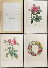 Redoute's Album des plus belle Roses.. - Volume with 23 Engraved Roses & Portrait of Redoute