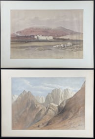 David Roberts, Royal Sub Ed - Pair of Lithographs of the Holy Land & Cairo