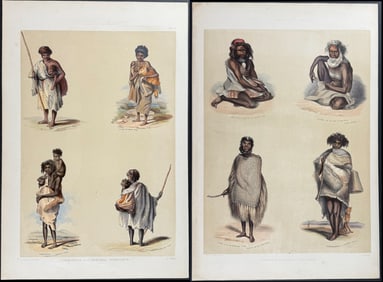 Angas, Australia - 3 Lithographs of Portraits of the Aboriginal Inhabitants