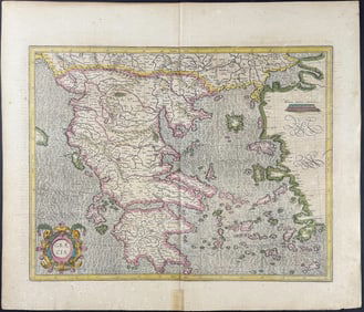 Mercator & Hondius, pub. 1634 - Map of Greece