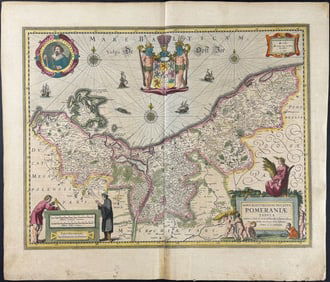 Mercator & Hondius, pub. 1634 - Map of Duchy of Pomerania
