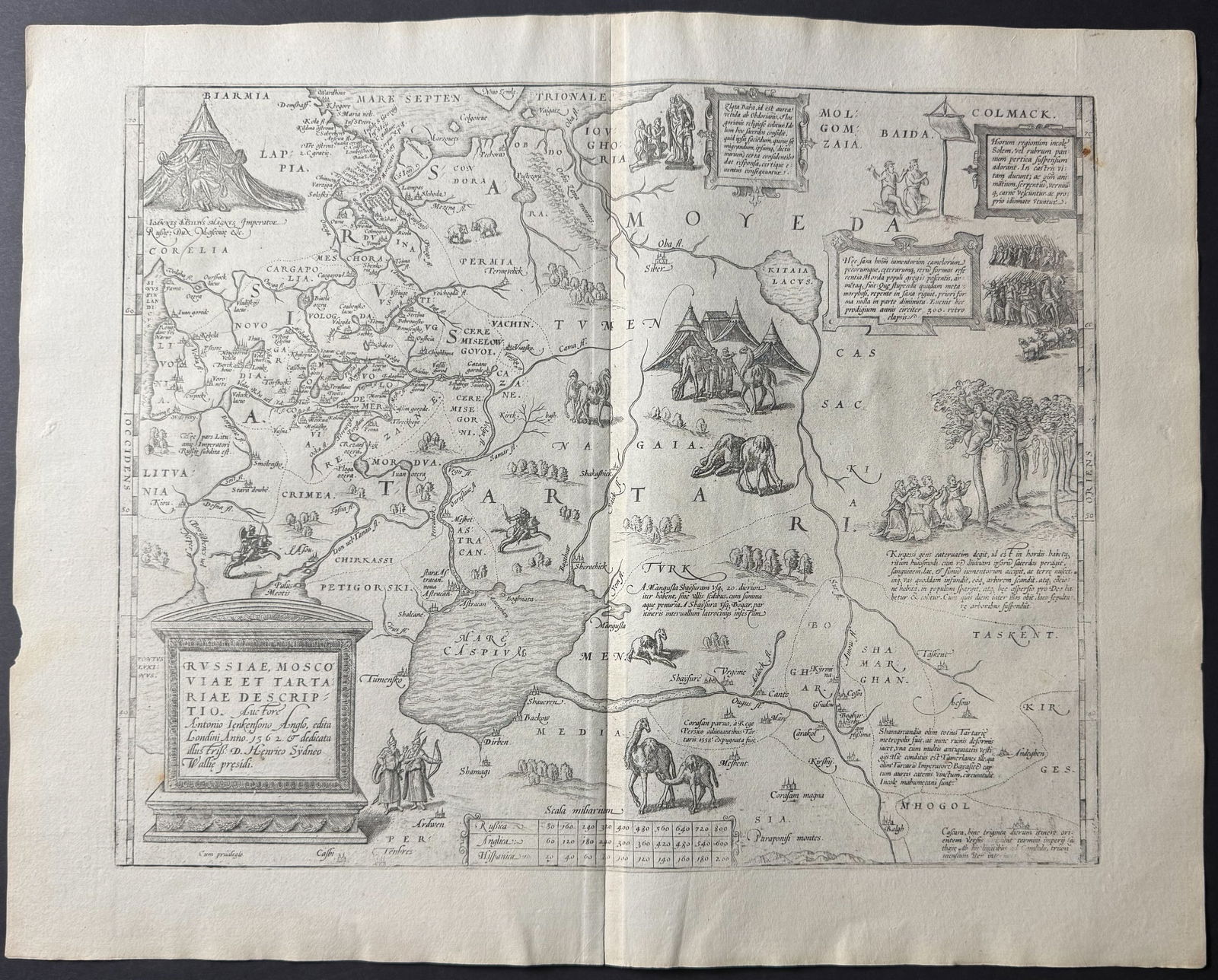 Ortelius, pub. 1579 - Map of Moscow, Russia: This stunning folio map is from Abraham Ortelius's Theatrum orbis terrarum. The work was published in 1579 in Antwerp by Plantin. The maps have been described as "the most outstanding engravings depic