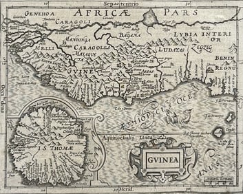 Purchas, pub. 1625 - Map of Guinea, Africa