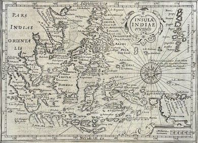 Purchas, pub. 1625 - Map of the East Indies Islands