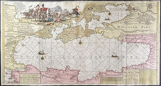 Van Keulen, Rare - Map of the Black Sea
