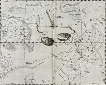 Hevelius - Constellation Chart: Libra (Scales)