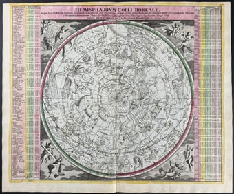 Doppelmayr & Homann - Constellation Chart of the Northern Hemisphere (Hemisphaerium Coeli Boreale)