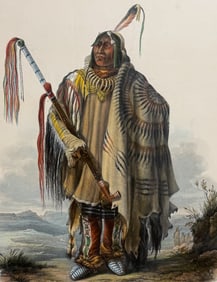 Karl Bodmer - Pehriska-Ruhpa, A Minitarre or Big-Bellied Indian. 17