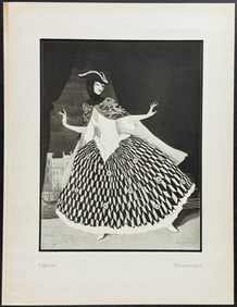 Schnackenberg - Costume Illustration: Maskerade / Verso: Orientalische Tanzerin