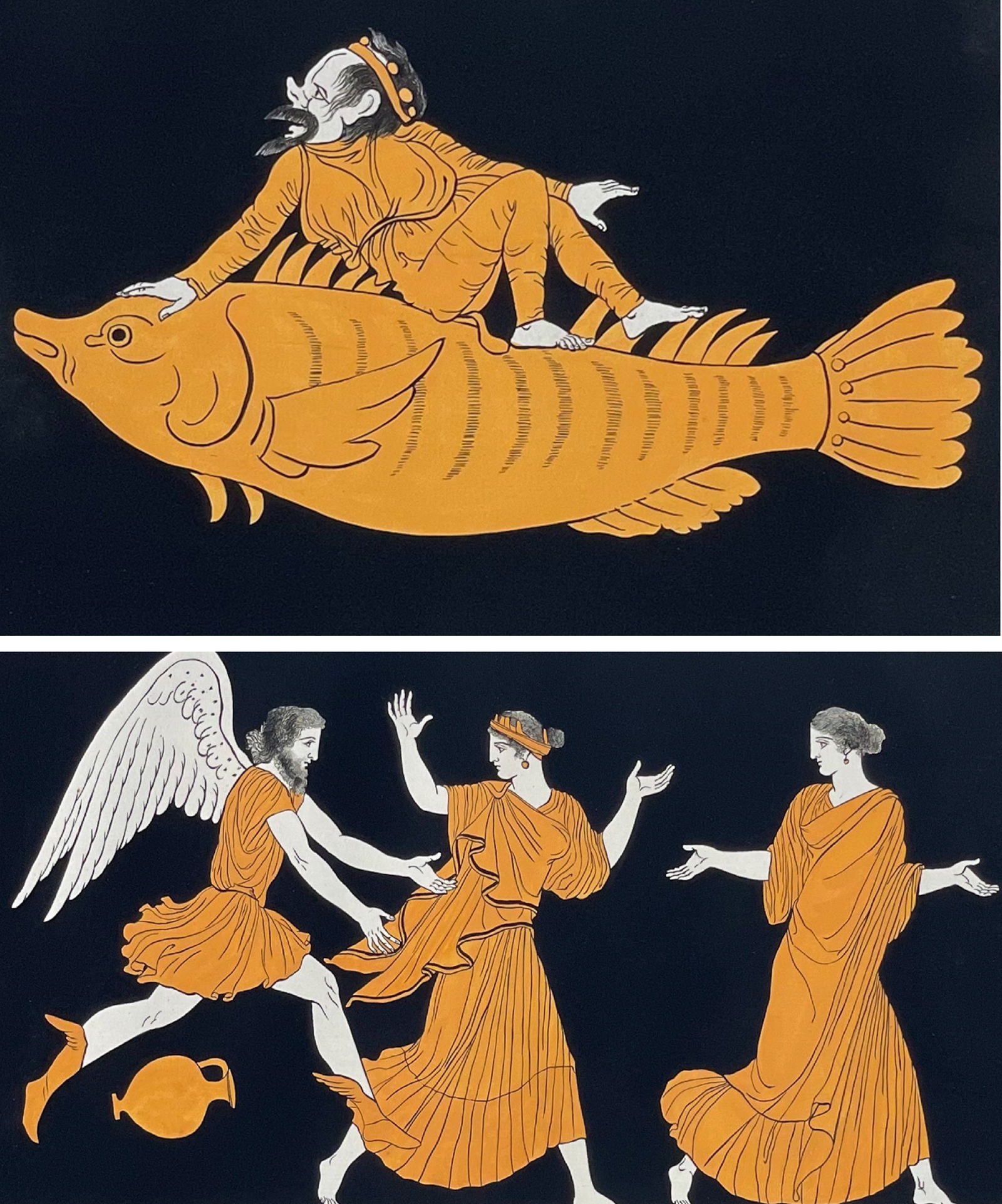 Hamilton - 7 Engravings of a Painting from a Grecian Vase