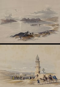 David Roberts, Royal Sub Ed - 4 Lithographs of Holy Land, Syria, Idumea, Arabia, Egypt, & Nubia