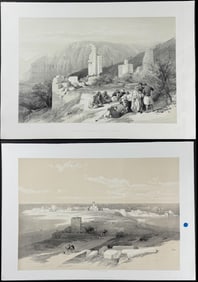 David Roberts - Pair of Lithographs of Holy Land, Syria, Idumea, Arabia, Egypt, & Nubia