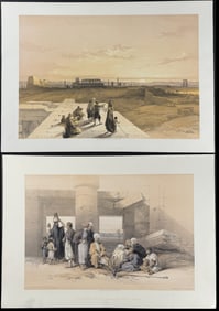 David Roberts - Pair of Lithographs of Holy Land, Syria, Idumea, Arabia, Egypt, & Nubia