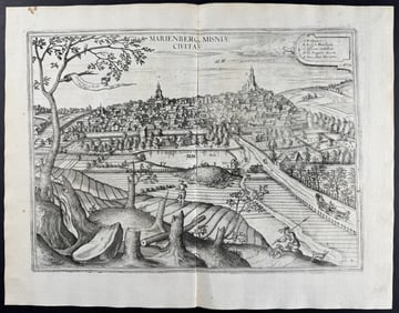 Braun & Hogenberg, pub. 1575 - View of Marienberg, Germany