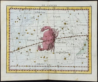 Flamsteed - Constellation or Celestial Chart: Crab or Cancer. 16
