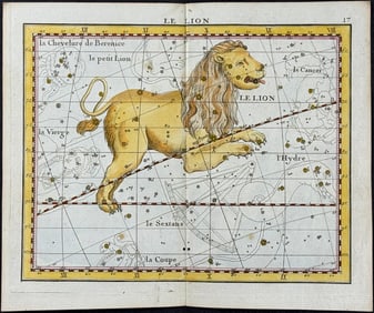Flamsteed - Constellation or Celestial Chart: Leo or Lion. 17