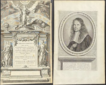 Lubieniecki - 3 Engravings: Frontispiece & Portraits of Stanislaw Lubieniecki & Joannes Ernest