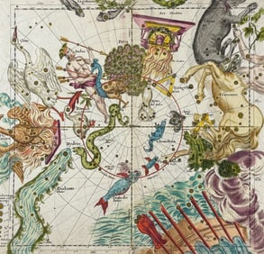 Kohler & Weigel after Pardies - Celestial Chart (Phoenix, Peacock, Toucan, Hydra, Argo Navis,