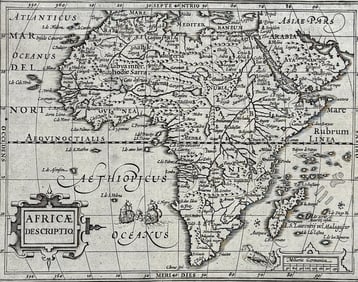 Purchas, pub. 1625 - Map of Africa