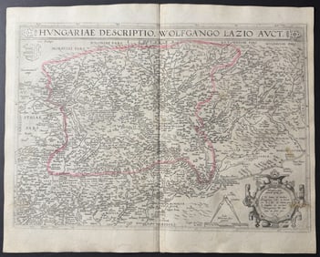 Ortelius, pub. 1579 - Map of Hungary